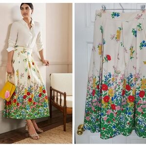Boden Scarlett Printed Midi Skirt